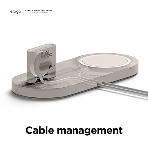 elago W Stand for iPhone, AirPods, All Apple Watch Chargers - color: Stone