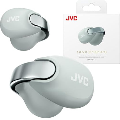 JVC Nearphones HANP1TH Open Ear True Wireless Headphones, Ice Gray - color: Ice Gray