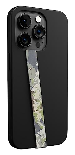 Phone Loops: Non-Elastic Phone Grip, Phone Strap, Phone Holder for Hand - Small, Light and Discreet Phone Loop Cell Phone Holder for Hand - Phone Finger Holder - color: Fabric: Camo