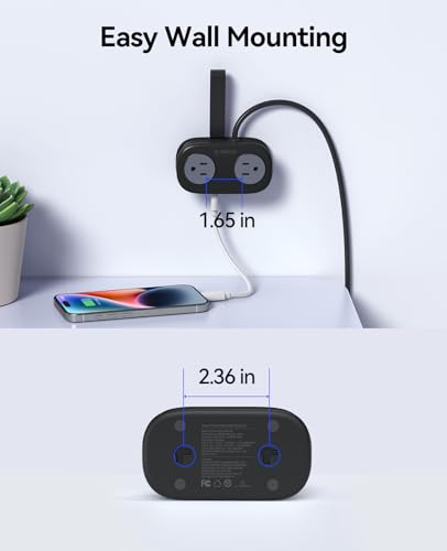 ORICO Travel Power Strip PD20W with 4 AC Outlets 3 USB Ports (1 USB-C) - color: Black