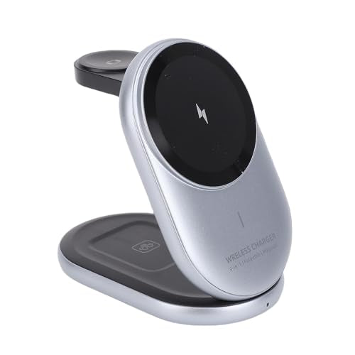 Wireless Charging Station 3 in 1 Magnetic Foldable Stand 15W Fast Charger for Phone Watch Earbuds