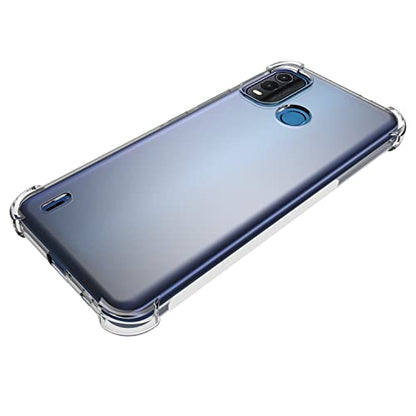 USTIYA Case for Nokia G11 Plus Clear TPU Four Corners Protective Cover Transparent Soft