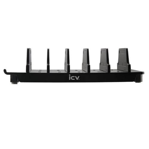 iCV Detachable Cell Phone Holder, Desktop Stand Station Stand for 5 Devices, Compatible with iPhone 15 14 13 12 Pro Xs Xs Max Xr X 8 Android Phone (Black) - color: Black