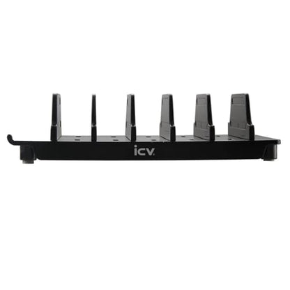 iCV Detachable Cell Phone Holder, Desktop Stand Station Stand for 5 Devices, Compatible with iPhone 15 14 13 12 Pro Xs Xs Max Xr X 8 Android Phone (Black) - color: Black