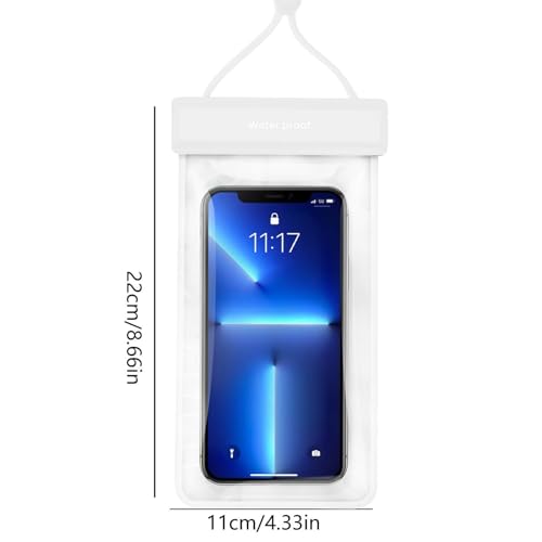 Waterproof Cell Phone Pouch Protective Travel Accessories White | Waterproof Mobile Phone Holder Dry Bag for Women Men Summer Vacation Beach Pool Cruise Outdoor Adventure - color: White