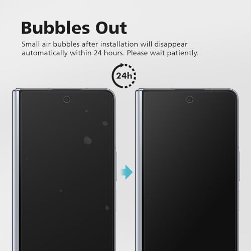 [3+3] for Samsung Galaxy Z Fold 2, Paperfeel Anti-Glare Matte Screen Protector, 3 Pack Inside Paperfeel Film + 3 Pack Front Anti-Glare Matte Film, Anti-Fingerprint, Self-Healing, Bubble Free Easy Installation with Alignment Applicator - size: Galaxy Z Fol