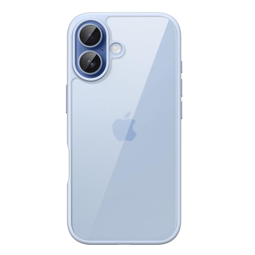 JETech Case for iPhone 17, Mist Blue | Solid Color Matte TPU Frame, Scratch Resistant, Clear Back Phone Cover - color: Mist Blue, size: iPhone 17