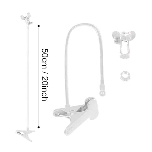 Gooseneck Phone Holder for Bed Flexible Lazy Arm Phone Mount - color: White