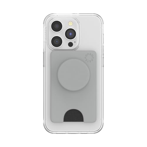 PopSockets Adhesive Phone Wallet with Grip- Tech Grey - color: Tech Grey, style: Adhesive