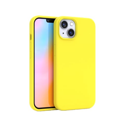 FELONY CASE - iPhone 13 / iPhone 14 Case - Neon Yellow Silicone Phone Cover | Liquid Silicone with Anti-Scratch Microfiber Lining, 360° Shockproof Protective Case for Apple iPhone 13 / iPhone14 - color: Neon Yellow, size: iPhone 13/14 without MagSafe
