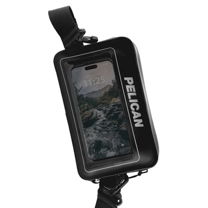 Pelican Marine Water-Resistant Sling Bag with Adjustable Strap (2L) - Black | Crossbody Chest/Shoulder Bag for Men and Touchscreen Compatible Phone Compartment - Travel Daypack for Camping, Hiking & More - size: 9.84 x 5.31 x 2.17 inches