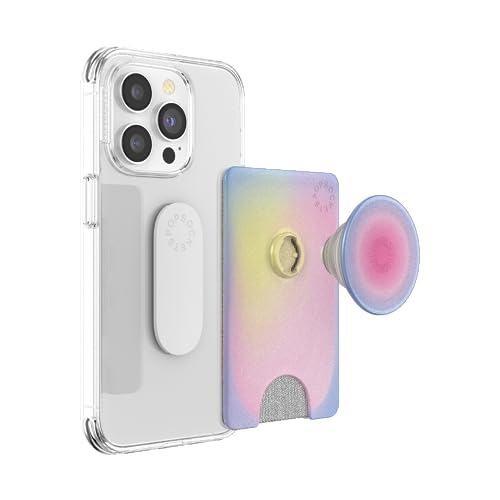 PopSockets Adhesive Phone Wallet with Grip- Aura - color: Aura, style: Adhesive