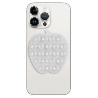 CIEO SuctionPhone Grip, Strong Silicone Suction,Strawberry Sticky Grip,Suitable for Selfies and Videos on Mirrors, Bathrooms and Smooth Surfaces, Compatible with iPhone (Transparent) - color: Transparent