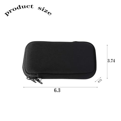 2 PCS Generic Phone Pouch - Neoprene Protective Sleeve Black | Shock-Absorbing & Scratch-Proof Phone Bag with Zipper Closure & Adjustable Neck Strap for Large Cell Phones