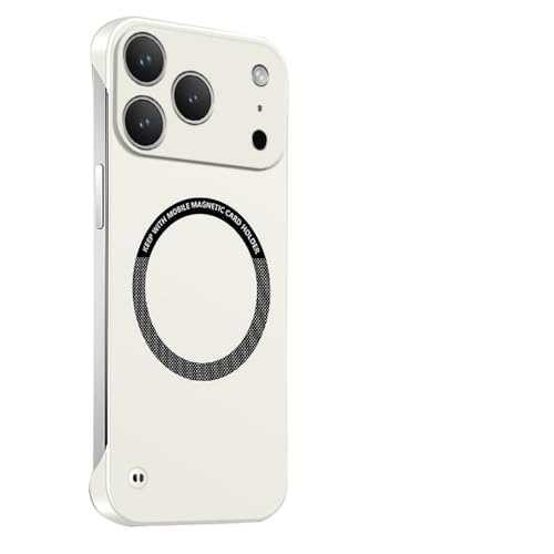 Frameless Magnetic Series Designed for iPhone 14 Pro Case[Compatible with MagSafe] Borderless Ultra Thin Slim Fit,Lightweight Minimalist Hard PC Yet Protective Shockproof Cover,White - color: White, size: iPhone 14 Pro