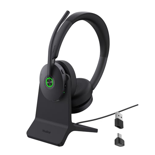 Yealink BH74 AI ANC Wireless Headset with Mic for Work with Charging Dock - color: BH74 Teams, style: BH74 with Charging Stand
