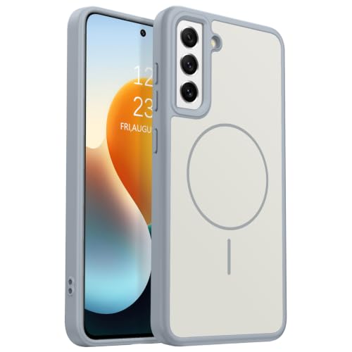 DUEDUE for Samsung Galaxy S21 FE Case Magnetic [Compatible with Magsafe], Frosted Skin-Feel Matte Back Anti-Fingerprint Shockproof Protective Slim Phone Case for Samsung S21 FE 5G, Gray - color: Grey, size: for Samsung S21 FE 5G