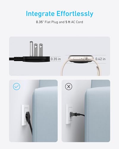 Anker Travel Power Strip, Anker Nano 67W Max 6-in-1 USB C Charger, 2 USB C - color: Black Stone