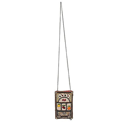 Mary Frances Payoff Beaded Crossbody Cell Phone Bag, Multicolor