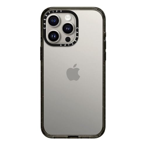 CASETiFY for iPhone 15 Pro Max Case - Impact Clear Black | Slim Fit | 8.2 ft. 4x Military Grade Drop Protection | Black - color: Clear Black, size: Iphone 15 Pro Max (6.7")