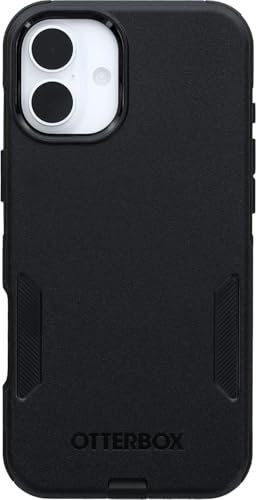OtterBox iPhone 16 Plus – Commuter Series Slim MagSafe Case - Black | 3X Military Drop Protection - Dual-Layer Design - Pocket-Friendly - Raised Edges - Port Covers - Non-Retail Packaging - color: Black
