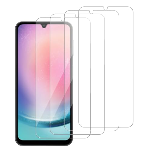 4 Pack Glass Screen Protector Compatible for Samsung Galaxy A24 / A24 5G / SM-A245F [9H Hardness]-HD Screen Tempered Glass, Scratch Resistant,Easy Install [Case Friendly] - size: Galaxy A24 / A24 5G