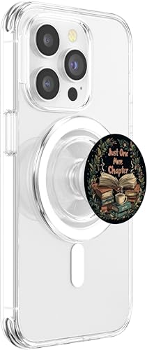 Just One More Chapter Book Lover Bookworm Reading Librarian PopSockets PopGrip for MagSafe - style: Magnetic PopGrip