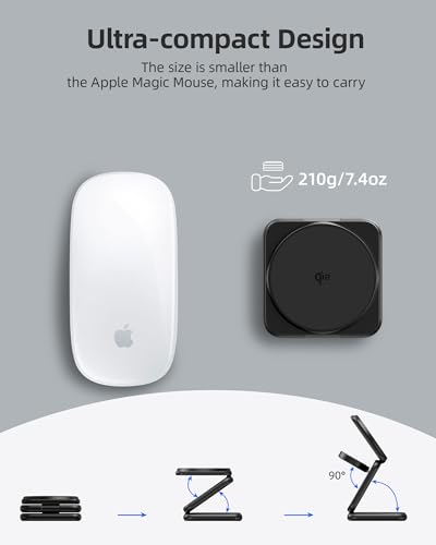 KUXIU Qi2-Certified 15W 3 in 1 Magnetic Wireless Charging Station for Apple - color: Black