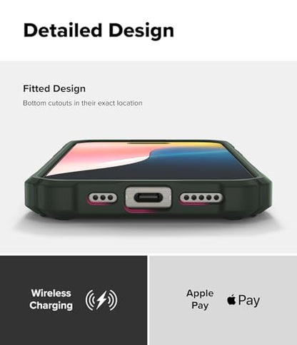 Ringke for iPhone 16 Pro Max Case [Rugged Gear Magnetic Dark Green] - color: Magnetic Dark Green, size: iPhone 16 Pro Max