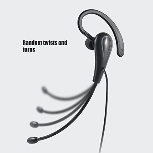 3.5mm Call Center Headset, Wired Earbuds With Microphone, One Ear Wired 3.5mm Headset, Single Ear Chat Headset