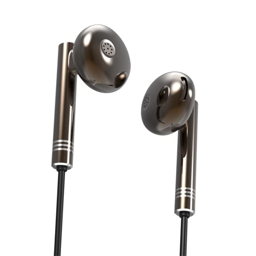 Long Cord Wired Earbuds for TV and Compute - size: 6.5FT Black with Microphone