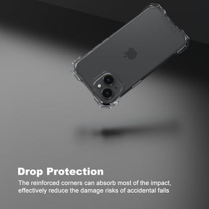 for iPhone 15 Clear Case with Crossbody Strap, Slim Fit Shockproof Protective Phone Case with Anti-Lost Detachable Adjustable Shoulder Neck Lanyard Strap - size: iPhone 15