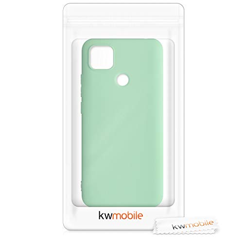 kwmobile Case Compatible with Xiaomi Redmi 9C Case - Soft Slim Protective TPU Silicone Cover - Mint Matte