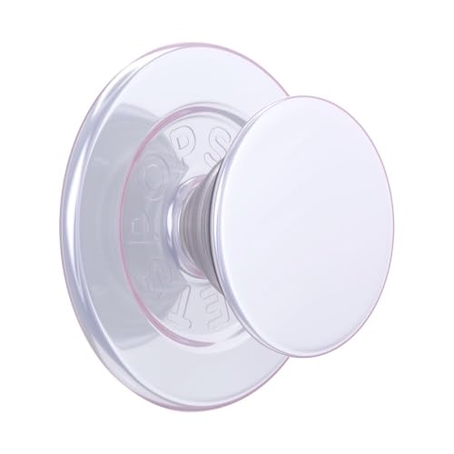 PopSockets Phone Grip for MagSafe, Magnetic Holder- Iridescent White - color: Iridescent White, style: MagSafe