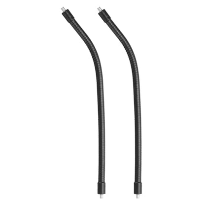 PATIKIL 12" Gooseneck 1/4"-20 Male to Male Thread Universal Hose Black 2Pcs - size: 12"