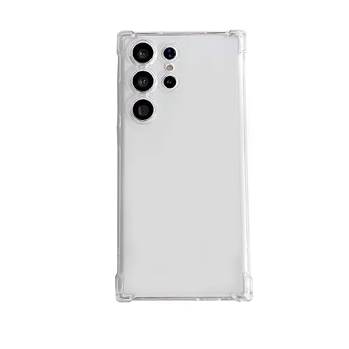1PC Clear Soft TPU Silicone Case for Samsung Galaxy S23 Ultra | Clear Flexible Back Cover Made of Soft TPU/Silicone Rubber with Precise Rear Camera Cutouts - color: S23 Ultra