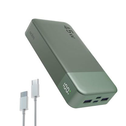 NOBIS Portable Charger 45W 20000mAh Power Bank Fast Charging - color: Green