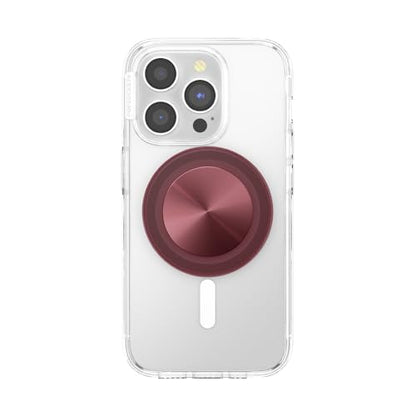PopSockets Phone Grip for MagSafe, Magnetic Holder- Radial Oxblood - color: Alum Radial Oxblood, style: MagSafe