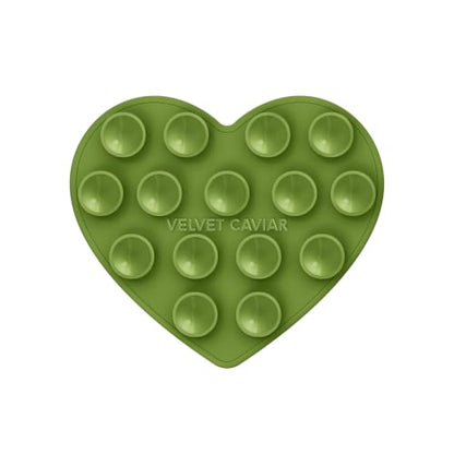 Velvet Caviar Suction Cup Phone Case Mount Compatible with MagSafe Devices Only - Magnetic Silicone Sticky Phone Grip Holder for iPhone Back of Phone - Mirror Gripper (Matcha Green Heart) - color: Matcha Green Heart