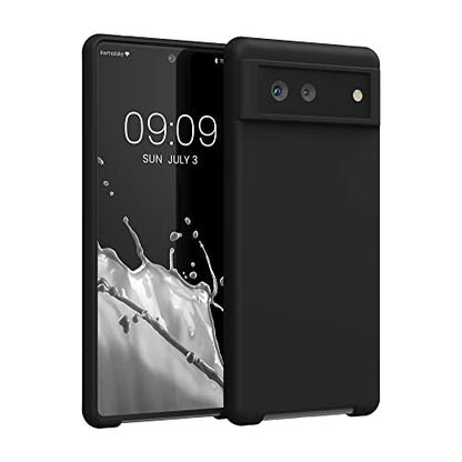 kwmobile Case Compatible with Google Pixel 6 Case - TPU Silicone Phone Cover with Soft Finish - Black - color: black, size: Pixel 6