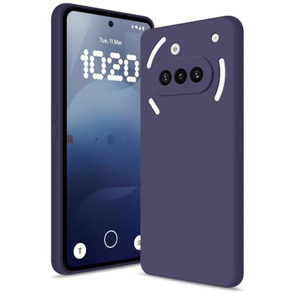 Silicone Case for Nothing Phone 3A, Deep Purple | Soft Silicone Silky Touch Easy Clean, Shockproof Slim Phone Cover, Upgraded Camera Protection, Anti-Scratch Microfiber Lining - color: Deep Purple, size: Nothing Phone 3A
