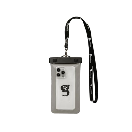 geckobrands Large Phone Dry Bag – IPX8 Waterproof with Lanyard for Submersion Protection – Fits Most iPhone and Samsung Galaxy Models Grey - color: Grey