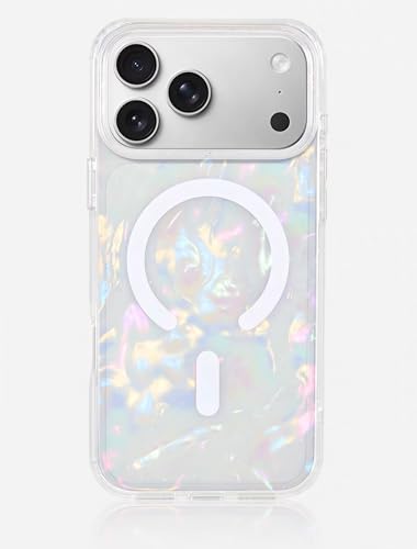Magnetic for iPhone 17 Pro Max Case [Compatible with MagSafe] Cute Clear Phone Cover for Women Girl and Men, Slim TPU Bumper Shockproof, Pearl Shell Pattern Design, Multicolor - color: Multicolor, size: 17 Pro Max