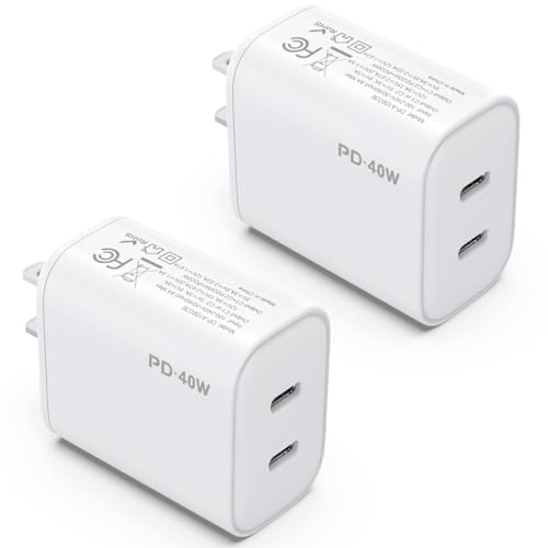 2Pack 40W USB C Charger Block Dual USB-C Port Power Adapter - size: 2 Pack