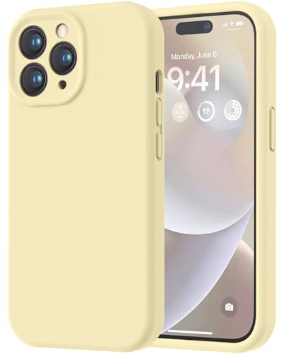 LOVE 3000 Designed for iPhone 14 Pro Max Case, Premium Silicone with [Soft Anti-Scratch Microfiber Lining] Shockproof Protective Phone Case for Men Women Girls 6.7", Creamy Yellow - color: Creamy Yellow, size: iPhone 14 Pro Max 6.7inch