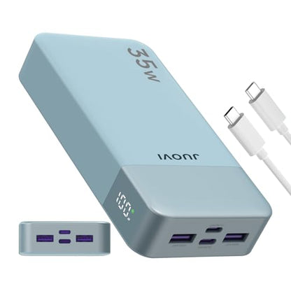 JUOVI Portable Charger 35W 20000mAh Power Bank - color: Blue