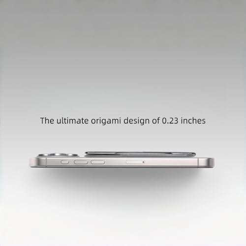 Magnetic Wallet for MagSafe with Stand, RFID Blocking, 2 Card Holder, Slim Leather, Compatible with iPhone 17 16 15 14 13 12 Series - color: Grey small support