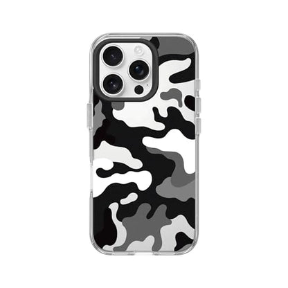 RhinoShield Clear Phone Case for iPhone 16 Pro | Anti-Yellowing, Transparent, High Clarity, Shockproof, Military Grade Drop Protection - color: Telo Mimetico B&W Camo, size: iPhone 16 Pro