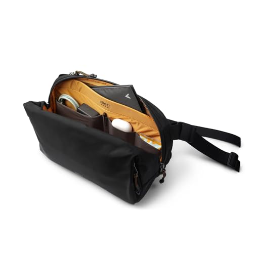 Allett Daily Sling Bag for Men & Women, Water-Resistant Nylon Crossbody - color: Black