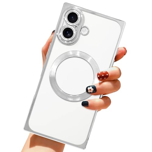 LSL Case for iPhone 17 [Compatible with MagSafe] - Silver | Soft TPU Bumper Anti-Drop Anti-Scratch Shockproof Protective Slim Luxury Plating Clear Magnetic Cover for Women Girls Men - color: Silver, size: for iPhone 17
